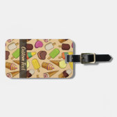 アイスクリームの背景 ラゲッジタグ (正面横)