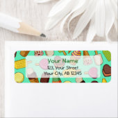 アイスクリームの背景 ラベル (インサイチュ)