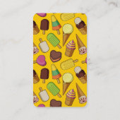 アイスクリームの背景 名刺 (裏面)