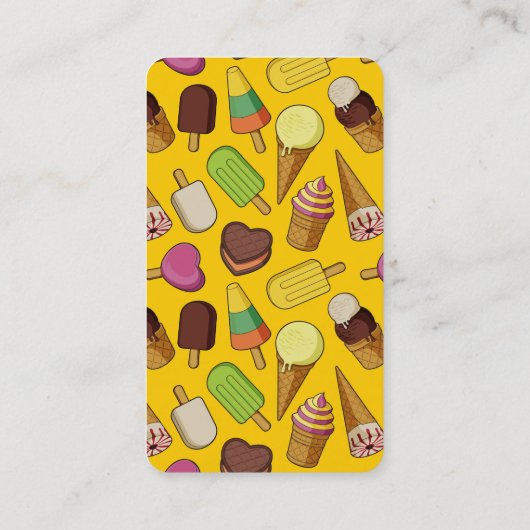 アイスクリームの背景 名刺 (裏面)