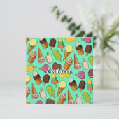 アイスクリームの背景 招待状 (スタンド正面)