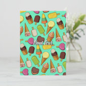 アイスクリームの背景 招待状 (スタンド正面)