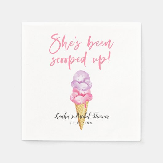 アイスクリームの花嫁の歓迎会でお姫様をゲット スタンダードカクテルナプキン (正面)