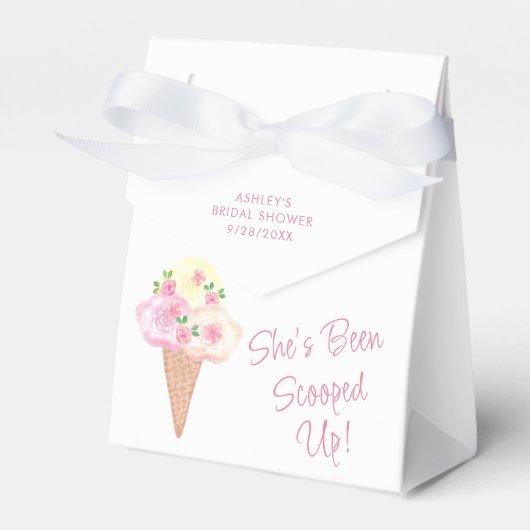 アイスクリームの花嫁シャワー　かわいいアイスクリーム フェイバーボックス (正面サイド)