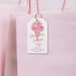 アイスクリームの花嫁シャワー かわいいアイスコーン ギフトタグ