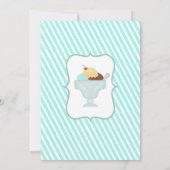 アイスクリームの菓子の誕生日のパーティの招待状 招待状 (裏面)