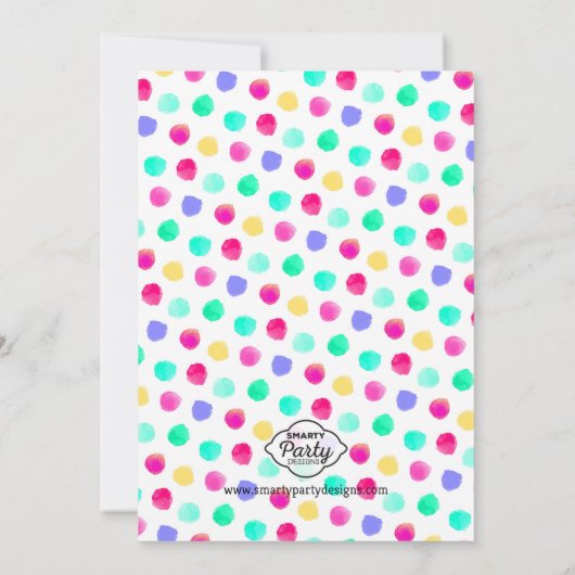 アイスクリームの菓子は誕生日のパーティの招待状を扱います 招待状 (裏面)