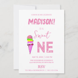 アイスクリームの虹の色 招待状