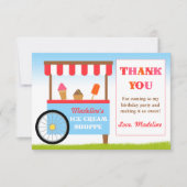 アイスクリームの誕生会は感謝していしています 招待状 (正面)