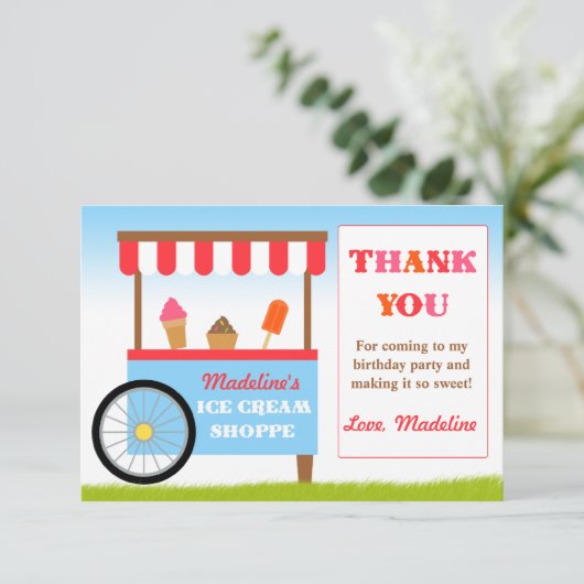 アイスクリームの誕生会は感謝していしています 招待状 (スタンド正面)