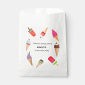 アイスクリームの誕生日と結婚前のお祝い フェイバーバッグ (正面)