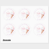 アイスクリームの誕生日パーティーありがとう ラウンドシール (シート)