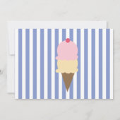 アイスクリームの誕生日パーティーの招待状 招待状 (裏面)