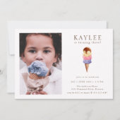 アイスクリームの誕生日パーティー写真招待状 招待状 (正面)