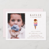 アイスクリームの誕生日パーティー写真招待状 招待状 (正面/裏面)