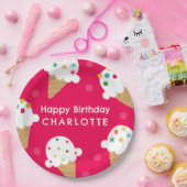 アイスクリームの誕生日パーティー用の紙皿 ペーパープレート (パーティー)
