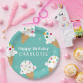 アイスクリームの誕生日パーティー紙皿 ペーパープレート (パーティー)