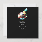 アイスクリームの誕生日パーティー 招待状 (裏面)