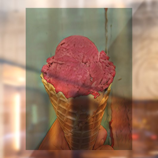 アイスクリームの誕生日プレゼント ウィンドウサイン (シート2)