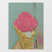 アイスクリームの誕生日プレゼント ウィンドウサイン (シート)