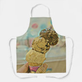 アイスクリームの誕生日プレゼント エプロン (正面)