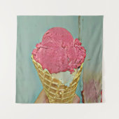アイスクリームの誕生日プレゼント タペストリー (正面)