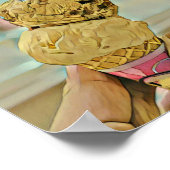 アイスクリームの誕生日プレゼント ポスター (角)