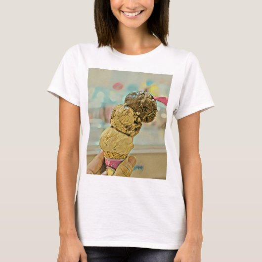 アイスクリームの誕生日プレゼント Tシャツ (正面)
