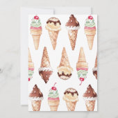 アイスクリームの誕生日招待状　２つのスコップ 招待状 (裏面)