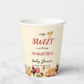 アイスクリームの赤ちゃんシャワーの途中に少し甘い 紙コップ (裏面)