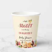 アイスクリームの赤ちゃんシャワーの途中に少し甘い 紙コップ (正面)