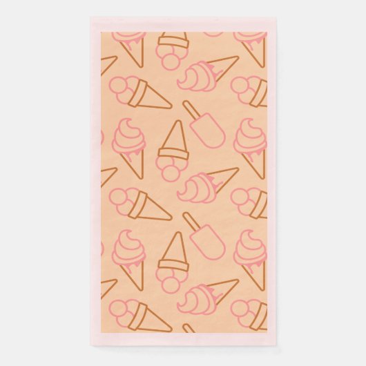 アイスクリームの輪郭がかわいい夏の食べ物 (正面)