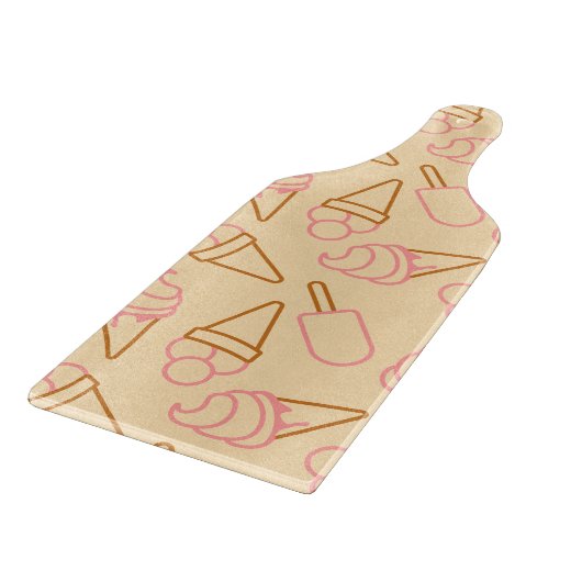 アイスクリームの輪郭がかわいい夏の食べ物 カッティングボード (角)