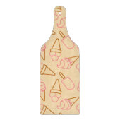 アイスクリームの輪郭がかわいい夏の食べ物 カッティングボード (正面)