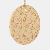 アイスクリームの輪郭がかわいい夏の食べ物 セラミックオーナメント (右)