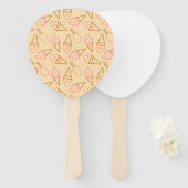 アイスクリームの輪郭がかわいい夏の食べ物 ハンドファン (正面&裏面)