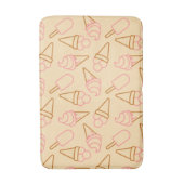 アイスクリームの輪郭がかわいい夏の食べ物 バスマット (正面縦)