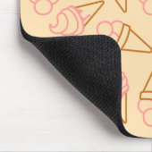 アイスクリームの輪郭がかわいい夏の食べ物 マウスパッド (コーナー)