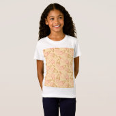 アイスクリームの輪郭がかわいい夏の食べ物 Tシャツ (正面フル)