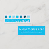 アイスクリームの顧客の感謝(モダンな正方形) ロイヤリティカード (正面/裏面)