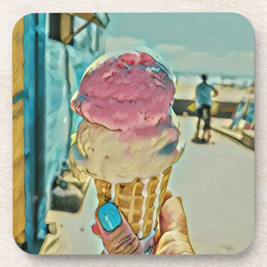 アイスクリームの風味 コースター (正面)