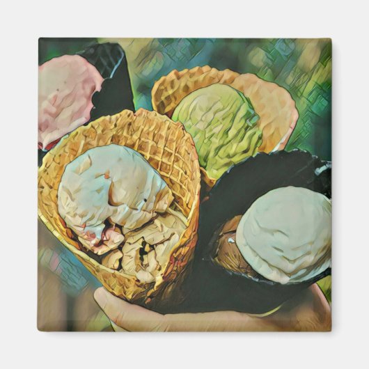 アイスクリームの風味 マグネット (正面)