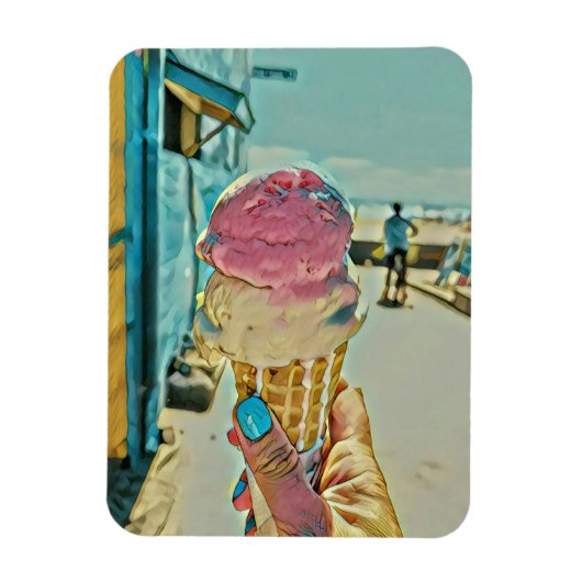 アイスクリームの風味 マグネット (縦)