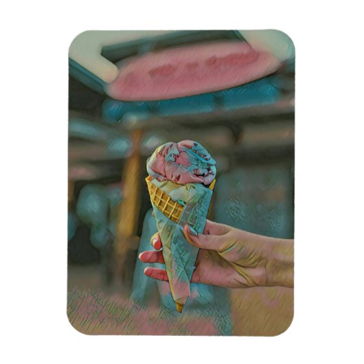 アイスクリームの風味 マグネット (縦)