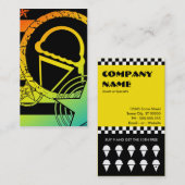 アイスクリームのdripzのパンチカード ロイヤリティカード (正面/裏面)