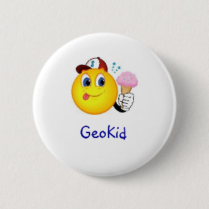 アイスクリームのGeocachingのスワッグPinのGeoKidの男の子 缶バッジ
