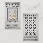 アイスクリームはポスターがほしいと思いました ロイヤリティカード (正面/裏面)