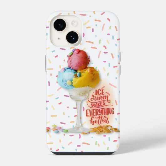 アイスクリームは何でも良くする iPhoneケース (裏面)