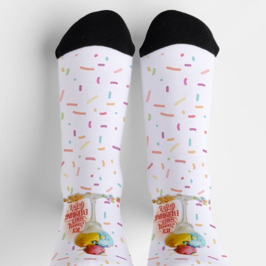 アイスクリームは何でも良くスタイリッシュなる ソックス (上部)