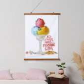 アイスクリームは全てをより良くするキッチン |バー 吊り下げ型タペストリー (寝室)